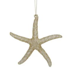 Kurt S Adler Gold Glitter Starfish Ornament, T1759 Flash Sale