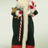 Byers Choice^Byers Choice Green Santa With Candy Cane, , 3153