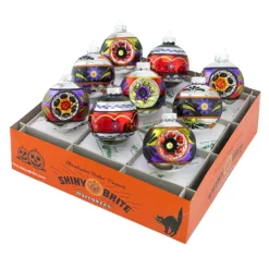 Halloween General^Christopher Radko Halloween 9 Piece Decorated Rounds With Reflectors