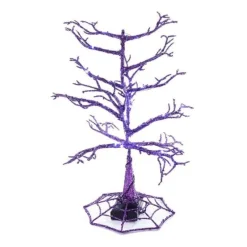 Kurt S Adler Halloween Flashing Tree 44 Purple Led Lights, Hw1749 Clearance