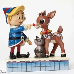 Resin^Enesco Hermey Touching Rudolphs Nose