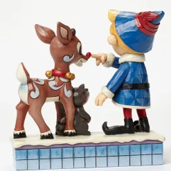 Resin^Enesco Hermey Touching Rudolphs Nose