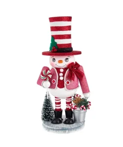 Nutcrackers/Smokers^Kurt S Adler Hollywood Nutcrackers™ Snowman Candy Nutcracker, Ha0518, Kurt Adler