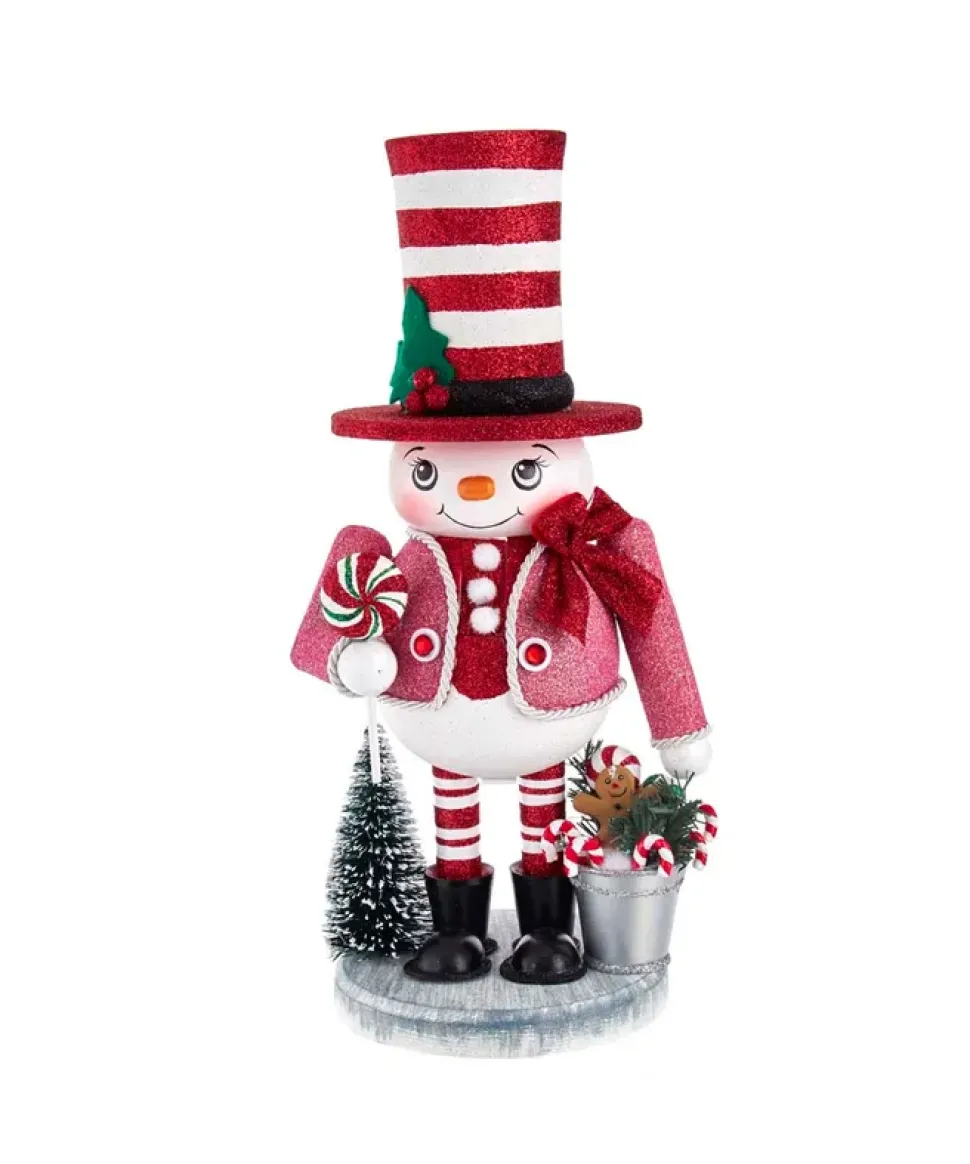 Nutcrackers/Smokers^Kurt S Adler Hollywood Nutcrackers™ Snowman Candy Nutcracker, Ha0518, Kurt Adler