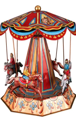 Alexander Taron Horse Carousel, German Collectible Tin Toy, Rm610 New