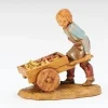 Resin^Fontanini Hugo Boy Pushing Cart 5", , 54089