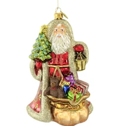 Huras Family Huras, 2021 Santa With Tree Glass Ornament Dated Lantern, S494 Discount