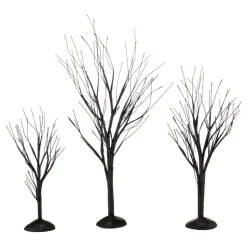 Department 56 Hv, Black Bare Branch Trees, St/3, 4033851, Halloween Village Flash Sale