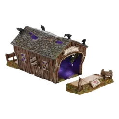 Department 56 Hv, Crow Creek Covered Bridge, 4030784, Halloween Village Cheap