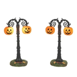 Department 56 Hv, Hallows Eve Lit Street Lamps, 6012281, Halloween Village Store