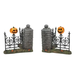 Department 56 Hv, Jack Lantern Lit Fence Corners, 6007702, Halloween Village Online