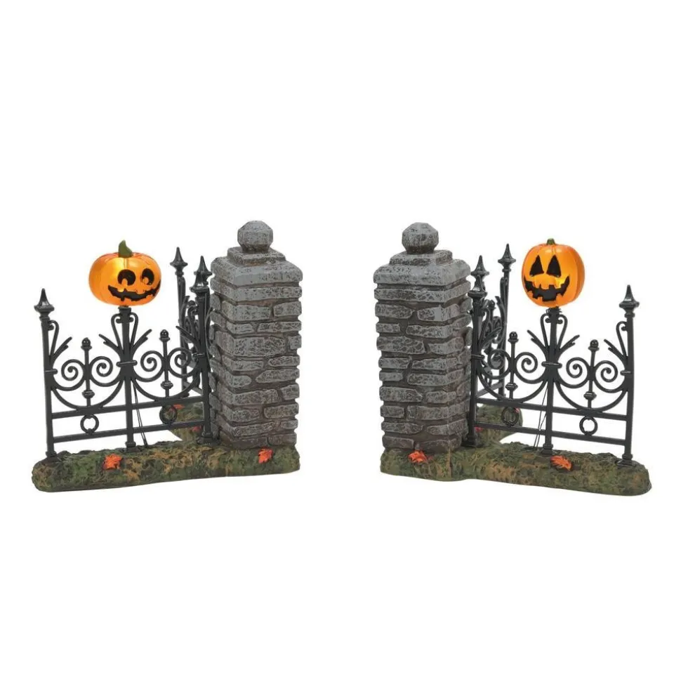 Department 56 Hv, Jack Lantern Lit Fence Corners, 6007702, Halloween Village Online