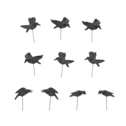 Department 56 Hv, Set Of 10 Halloween Crows, 6010451, Halloween Accessories Best Sale