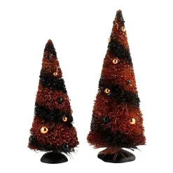 Halloween General^Department 56 Hv, Sisal Trees, 9.5", 7.5" Set Of 2