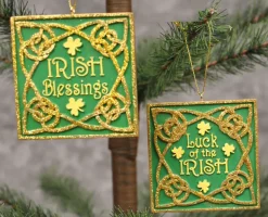 Resin^Kurt S Adler Irish Blessing And Luck Of The Irish Plaques