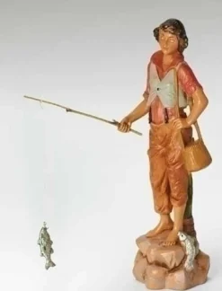 Fontanini Jacob, Fishing Boy, 7.5", , 52842 Best Sale