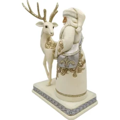Resin^Enesco Jim Shore, Holiday Lustre Santa/Reindeer, 6006615, Heartwood Creek
