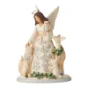 Resin^Enesco Jim Shore, White Woodland Angel/Friends, 6006581, Heartwood Creek