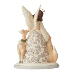 Resin^Enesco Jim Shore, White Woodland Angel/Friends, 6006581, Heartwood Creek