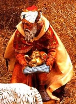 Fontanini King Gaspar Kneeling 50", , 52315 Hot