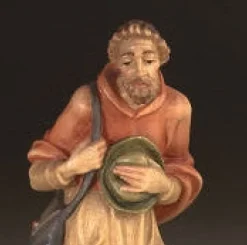 ANRI Woodcarvings Koult - Shepherd With Pouch Clearance