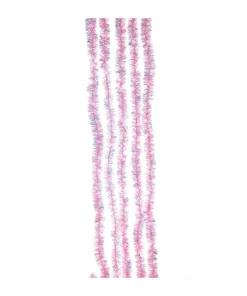 Kurt S Adler 100-Light Pink Iridescent Tinsel Cascade Light Set, Ad1001Pp, Kurt Adler Outlet