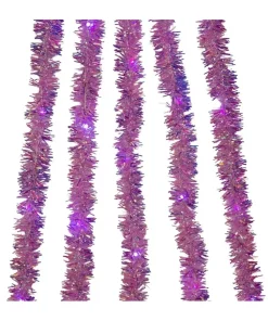Garlands (Tree)^Kurt S Adler 100-Light Purple Iridescent Tinsel Cascade Purple Superbright Light, Ad1001Pupu