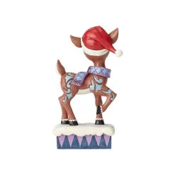 Enesco Lighted Rudolph Wearing Hat Fashion