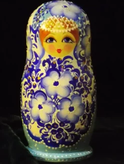 Wood^ALSH Matryoshka In Blue Nesting 5
