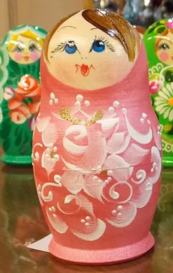 Wood^ALSH Matryoshka Nesting Dolls In Pink Or Lavender