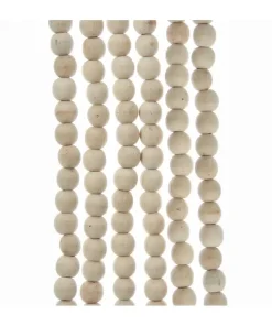 Garlands (Tree)^Kurt S Adler Natural Wood Beaded Garland 9', C5881, Kurt Adler