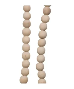 Garlands (Tree)^Kurt S Adler Natural Wood Beaded Garland 9', C5881, Kurt Adler