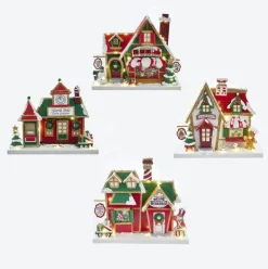 Kurt S Adler North Pole Buildings, 4 Assorted Best Sale