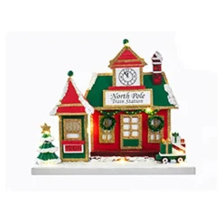 Kurt S Adler North Pole Buildings, 4 Assorted Best Sale