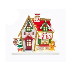 Kurt S Adler North Pole Buildings, 4 Assorted Best Sale