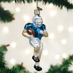 Glass^Old World Christmas Owc Football Player Ornament, 24176