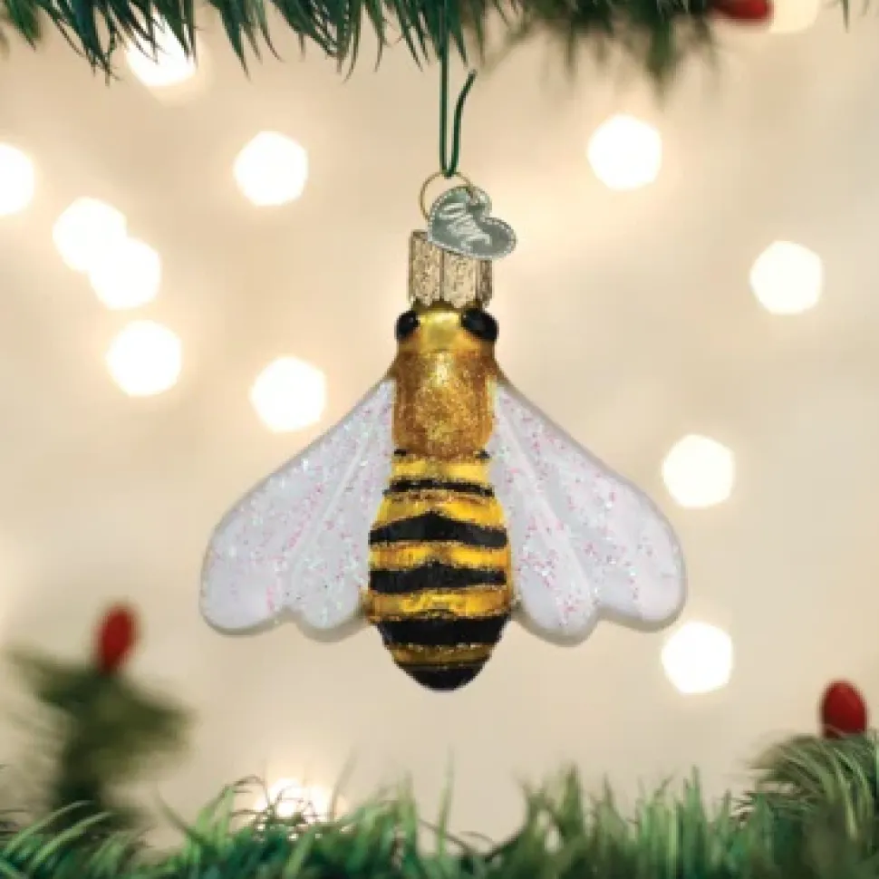 Glass^Old World Christmas Owc Honey Bee Ornament, 12520
