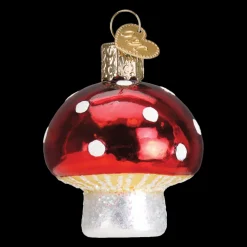 Glass^Old World Christmas Owc Lucky Mushroom Ornament, 28118