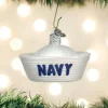 Glass^Old World Christmas Owc Navy Cap Ornament, 32377