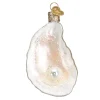 Glass^Old World Christmas Owc Oyster With Pearl Ornament 12454