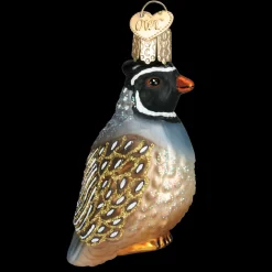 Glass^Old World Christmas Owc Partridge Ornament, 16012