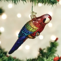 Glass^Old World Christmas Owc Tropical Parrot Ornament, 16117