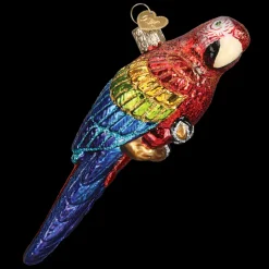Glass^Old World Christmas Owc Tropical Parrot Ornament, 16117