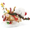 Clothtique/Fabriche Santas^Enesco Pd, Peanuts One-Bird Open Sleigh, 4052331, Possible Dreams