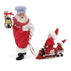 Santas^Enesco Pd, Santa And Child, Choo-Choo For Two, 6010199, Possible Dreams, Clothtique
