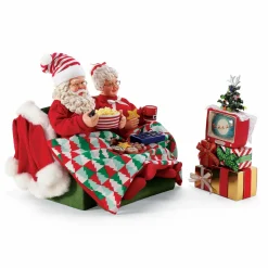 Santas^Enesco Pd, Santa And Mrs. Claus Binge Watching, 6008610, Possible Dreams, Clothique