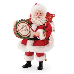 Clothtique/Fabriche Santas^Enesco Pd, Santa Drumroll, Please, 6009652, Possible Dreams