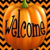 Halloween General^Custom DeCor Pumpkin Chevron