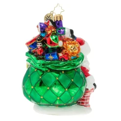 Santas^Christopher Radko Radko Sneaking Down The Chimney!, 1019868,