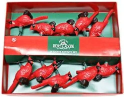 Kurt S Adler Red Cardinal Novelty Light Set 10/ Light Plastic, Ul0676 Outlet